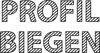 text profilbiegen